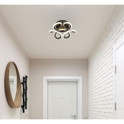Globo - LED Deckenleuchte LED/24W/230V 2700/4000/6000K Ø 26 cm schwarz