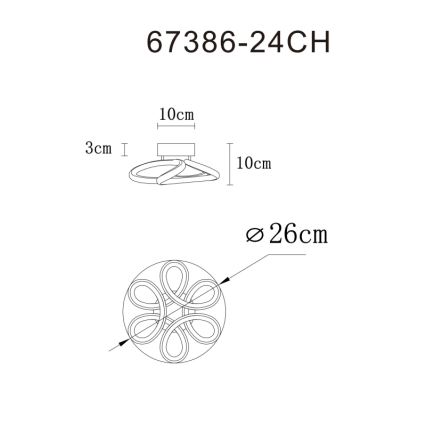 Globo - LED-Deckenleuchte LED/24W/230V 2700/4000/6000K d 26 cm golden