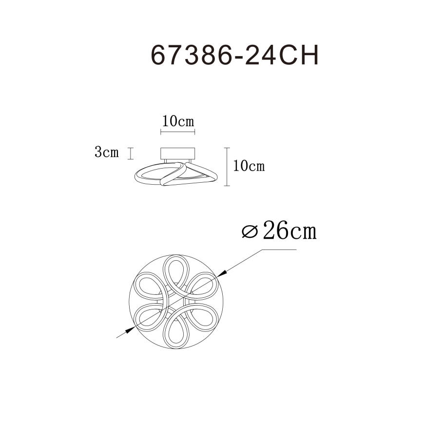 Globo - LED-Deckenleuchte LED/24W/230V 2700/4000/6000K d 26 cm golden