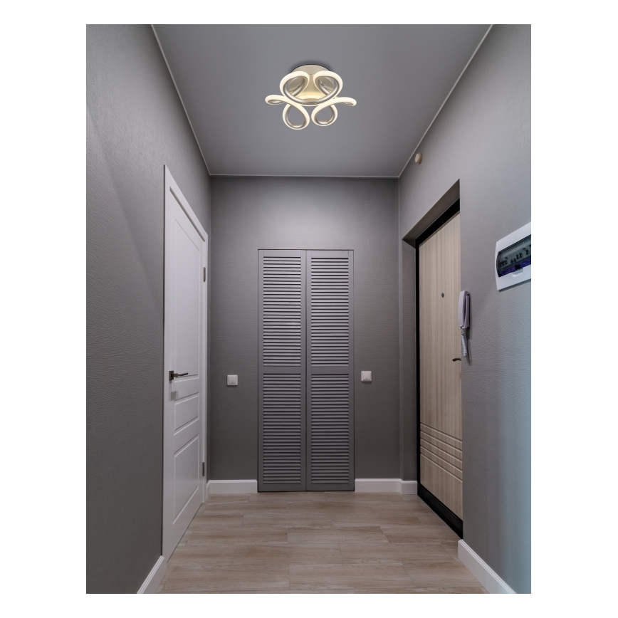 Globo - LED-Deckenleuchte LED/24W/230V 2700/4000/6000K d 26 cm matt Chrom