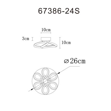 Globo - LED-Deckenleuchte LED/24W/230V 2700/4000/6000K d 26 cm matt Chrom