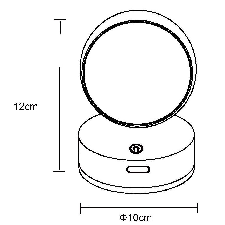 Globo - LED dimmbares, wiederaufladbares Touch-Wandleuchte LED/1,4W/5V 1800 mAh schwarz