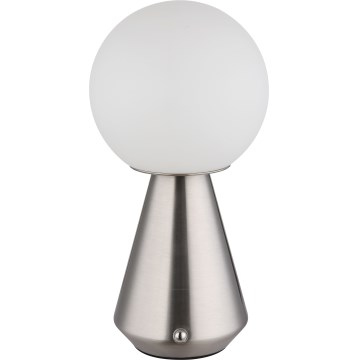 Globo - Dimmbare LED-Outdoor-Tischleuchte mit Touch-Funktion LED/1,5W/5V 3000/4500/6500K 1800 mAh IP41 matt Chrom