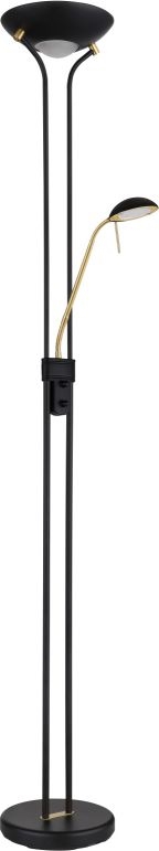 Globo - Dimmbare LED-Stehleuchte LED/20W/230V + LED/5,5W 3000K schwarz/golden