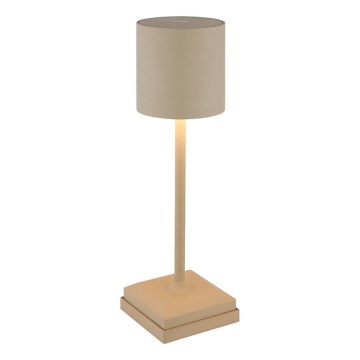 Globo - dimmbare LED-Tischlampe mit Touch-Bedienung, wiederaufladbar, LED/1,5 W/5 V, 2200 mAh, beige
