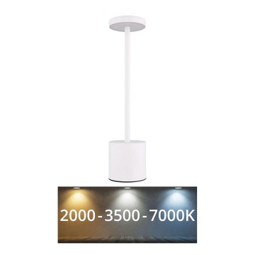 Globo - Dimmbare LED-Tischleuchte mit Touch-Funktion LED/1,2W/3,7V 2000K/3500K/7000K 1200 mAh USB weiß