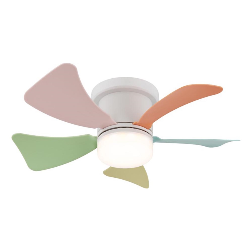 Globo - dimmbarer LED-Deckenventilator LED/10W/230V 3000-6500K mehrfarbig + Fernbedienung