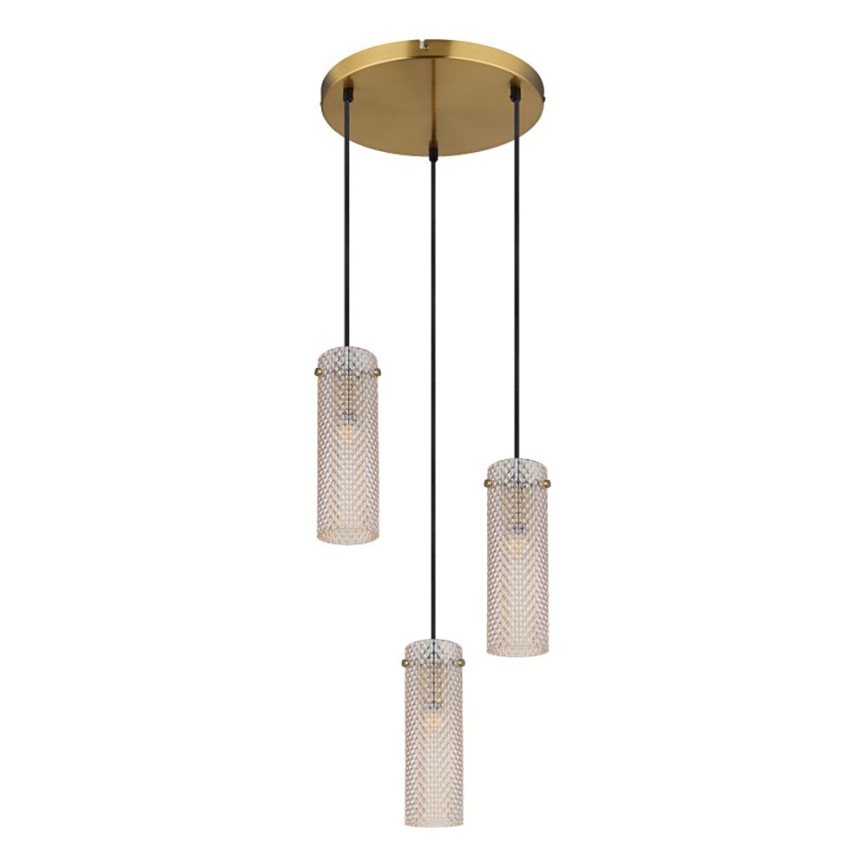 Globo - Hängeleuchte 3xE14/40W/230V golden