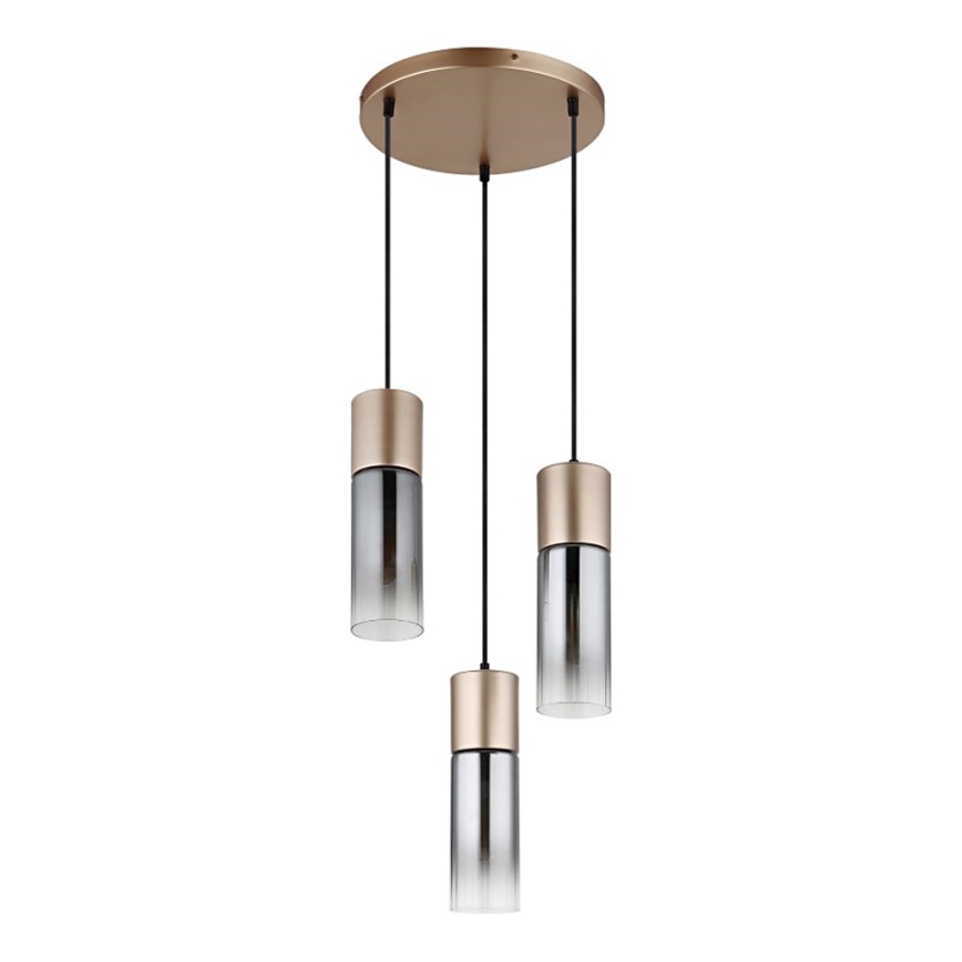 Globo - Hängeleuchte 3xE27/25W/230V bronzen d 34 cm