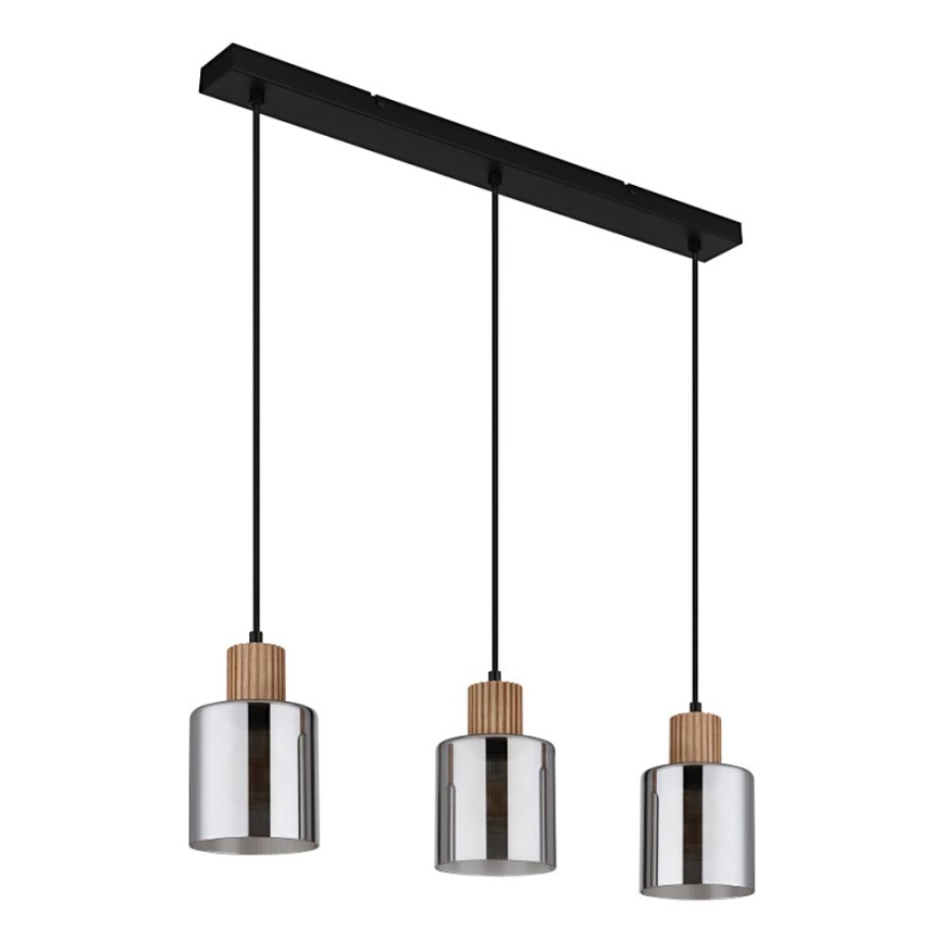 Globo - Hängeleuchte 3xE27/25W/230V schwarz