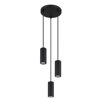 Globo - Hängeleuchte 3xGU10/25W/230V schwarz