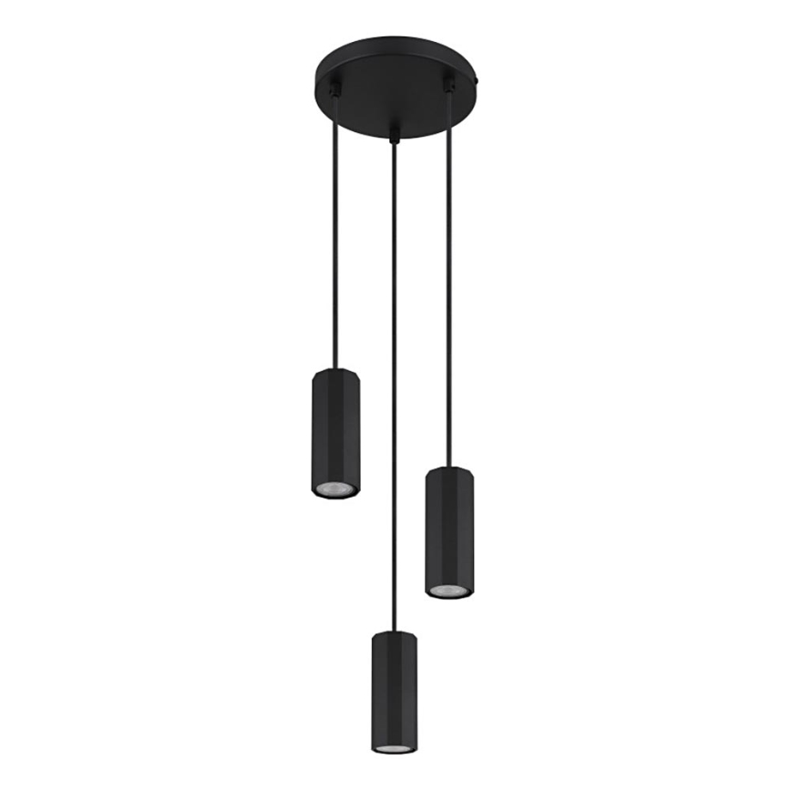Globo - Hängeleuchte 3xGU10/25W/230V schwarz