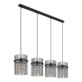 Globo - Hängeleuchte 4xE27/60W/230V schwarz