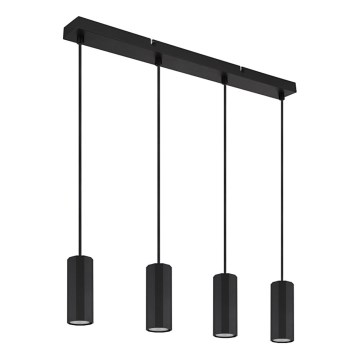 Globo - Hängeleuchte 4xGU10/25W/230V schwarz