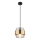 Globo - Hängeleuchte an Kabel 1xE27/60W/230V schwarz/Messing