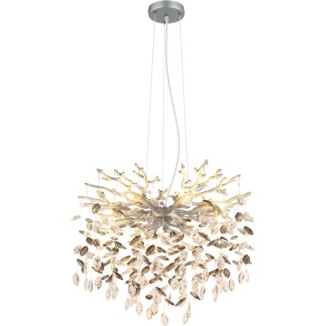 Globo - Hängeleuchte an Kabel 8xE14/40W/230V silber