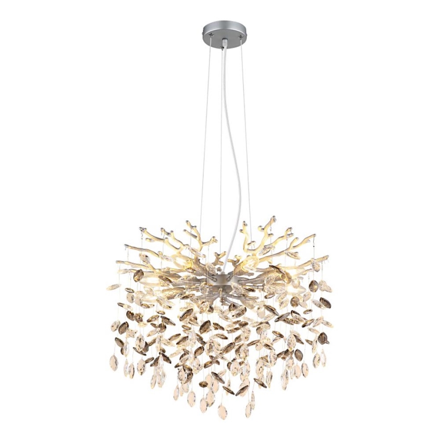 Globo - Hängeleuchte an Kabel 8xE14/40W/230V silber