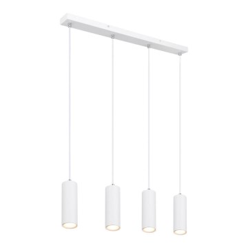 Globo - Hängeleuchte an Seil 4xGU10/35W/230V weiß
