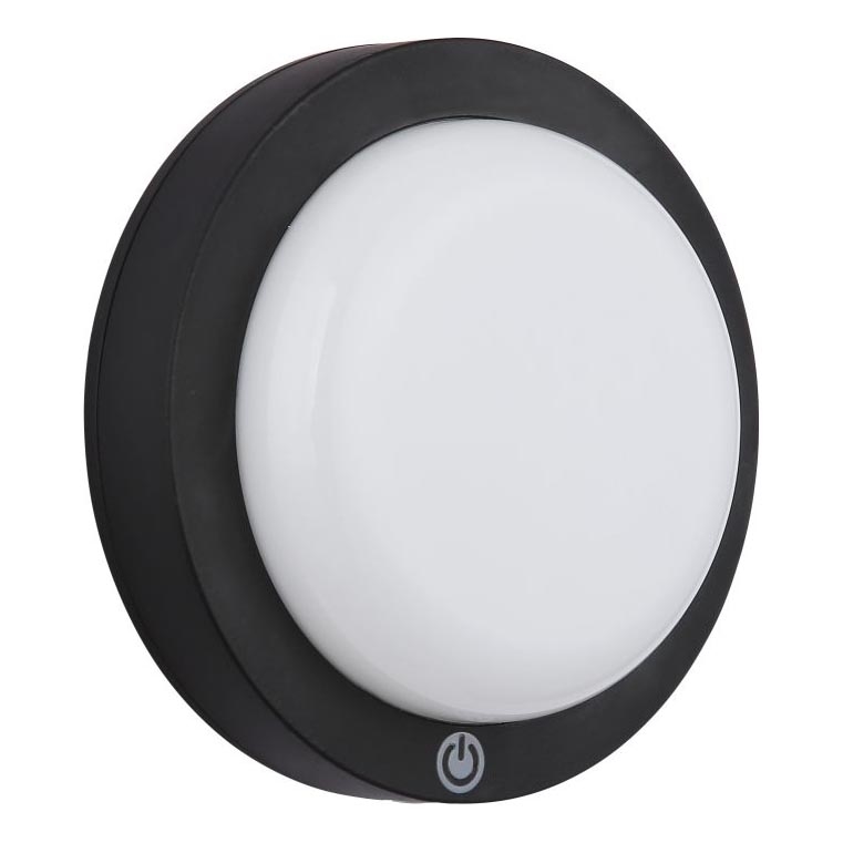 Globo - LED Aufladbare Touch-Wandleuchte LED/1,2W/3,7V Ø 15 cm 1800 mAh Schwarz