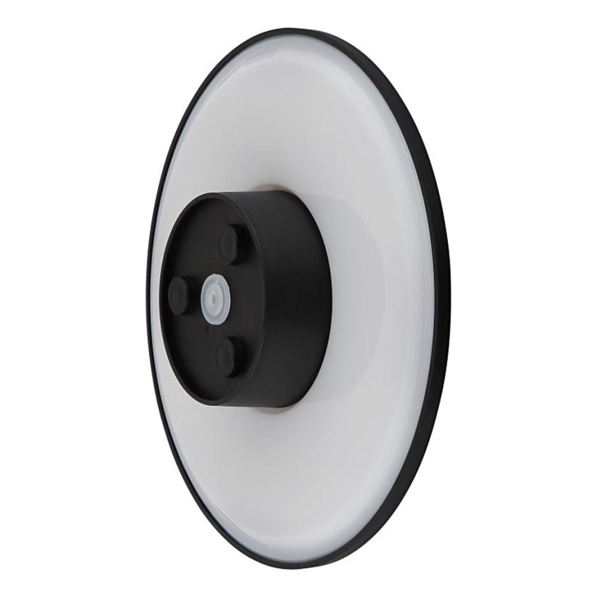 Globo - LED Außenwandleuchte LED/15W/230V 3000/4000/6000K Ø 25,2 cm IP44 schwarz
