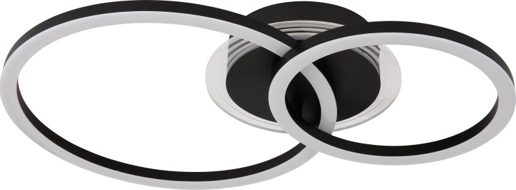 Globo - LED-Deckenleuchte LED/30W/230V 2700/4500/6500K d 33x50 cm schwarz