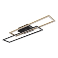 Globo - LED-Deckenleuchte LED/30W/230V 3000K 60x80 cm schwarz/golden