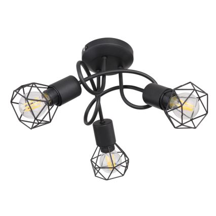 Globo - LED Deckenleuchte 3xE14/6W/230V Schwarz