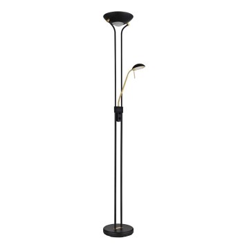 Globo - LED dimmbare Stehlampe LED/20W/230V + LED/5,5W 3000K schwarz/gold