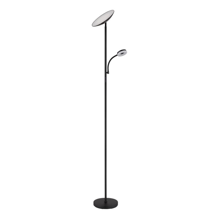 Globo - LED dimmbare Stehleuchte LED/20W/230V+ LED/5W 3000/4000/6500K schwarz