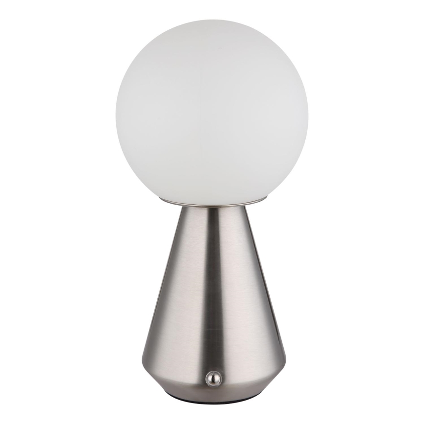Globo - LED dimmbare Touch-Außen-Tischlampe LED/1,5W/5V 3000/4500/6500K 1800 mAh IP41 matt Chrom