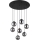 Globo - LED-Hängeleuchte 7xG9/3,5W/230V rauchig/schwarz