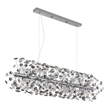 Globo - LED-Hängeleuchte an Stahlseil 12xG9/3,5W/230V glänzender Chrom