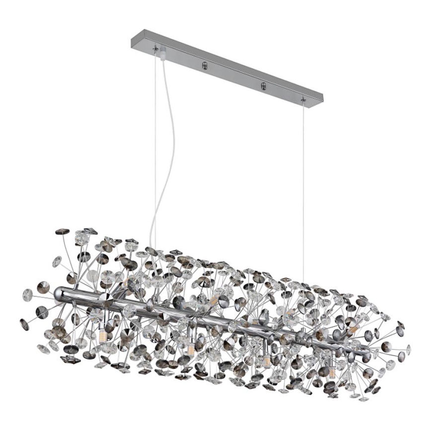 Globo - LED-Hängeleuchte an Stahlseil 12xG9/3,5W/230V glänzender Chrom
