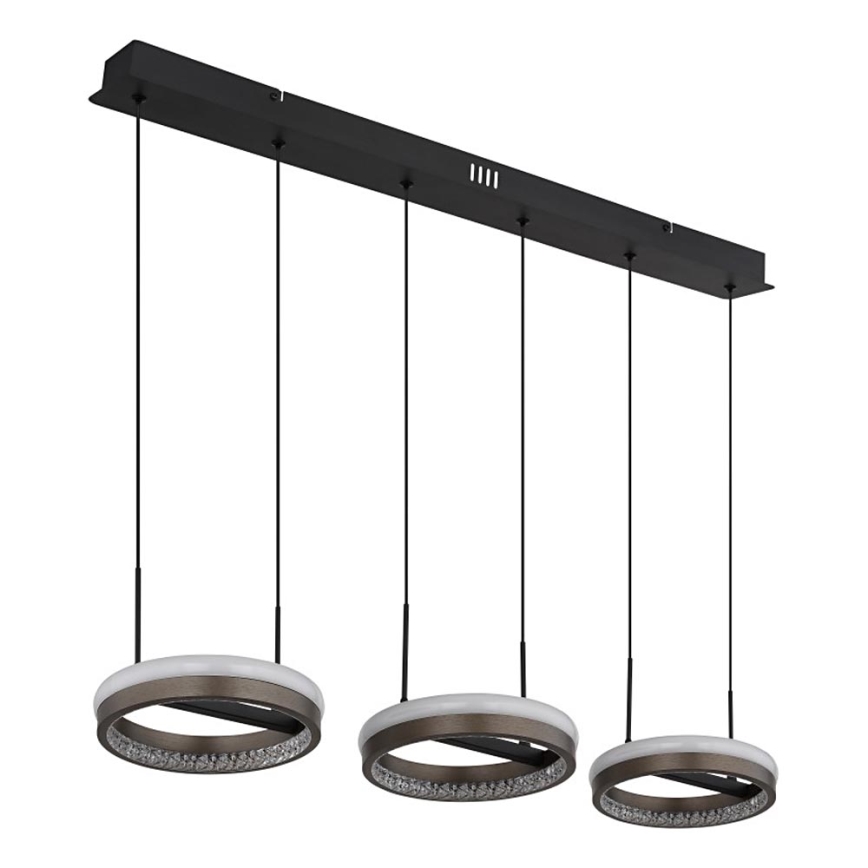 Globo - LED-Hängeleuchte LED/40W/230V 3000/4000/6000K braun