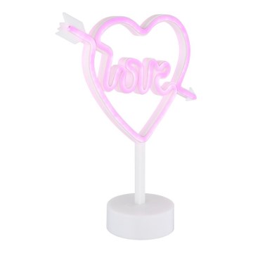 Globo - LED-Neon-Tischcekoration LED/2W/3xAA Herz