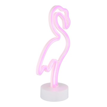 Globo - LED-Neon-Tischdekoration LED/2W/3xAA Flamingo