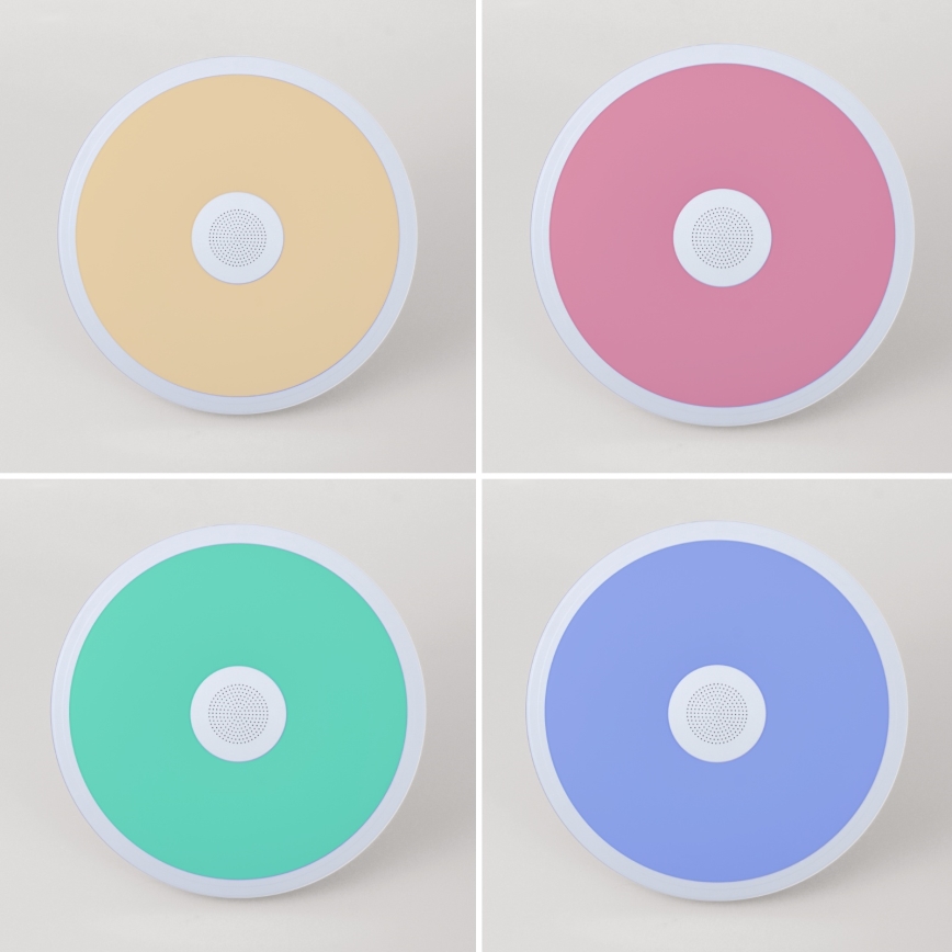 Globo - Dimmbare LED-RGBW Badezimmerleuchte mit Lautsprecher LED/18W/230V 3000-6500K IP44 + Fernbedienung