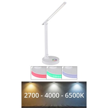 Globo - LED RGBW dimmbare Touch-Tischlampe LED/5W/230V + LED/2W 2700K/4000K/6500K weiß