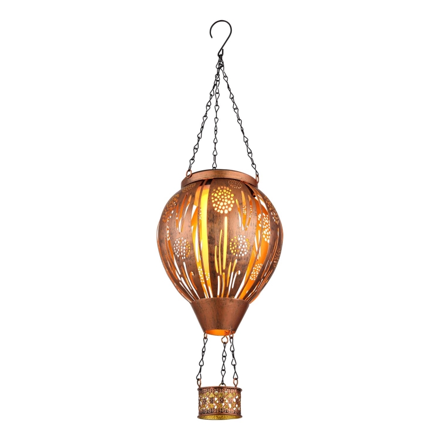 Globo - LED-Solar-Hängedekoration 12xLED/0,02W/3V IP44 300 mAh Heißluftballon