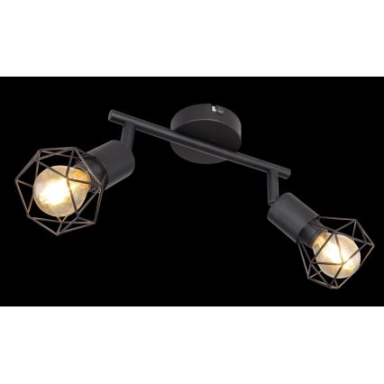 Globo - LED Einbauleuchte 2xE14/6W/230V schwarz