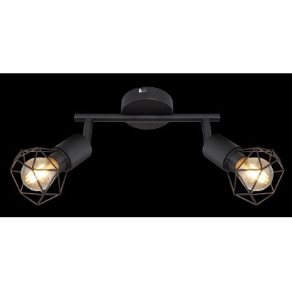 Globo - LED Einbauleuchte 2xE14/6W/230V schwarz
