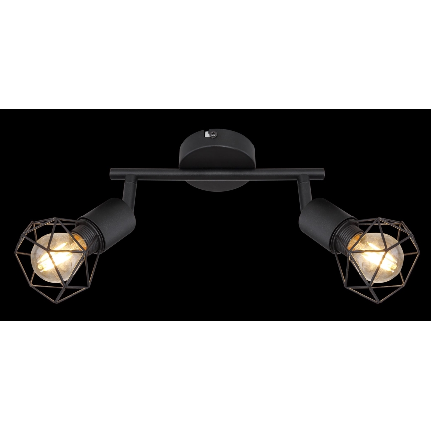 Globo - LED Einbauleuchte 2xE14/6W/230V schwarz