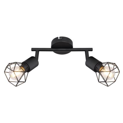 Globo - LED Einbauleuchte 2xE14/6W/230V schwarz