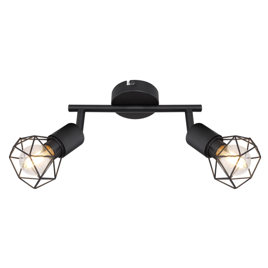 Globo - LED Einbauleuchte 2xE14/6W/230V schwarz