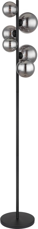 Globo - LED-Stehleuchte 6xG9/3,5W/230V rauchig/schwarz