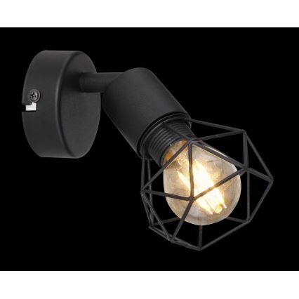 Globo - LED Wandleuchte Spot 1xE14/6W/230V Schwarz