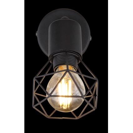 Globo - LED Wandleuchte Spot 1xE14/6W/230V Schwarz