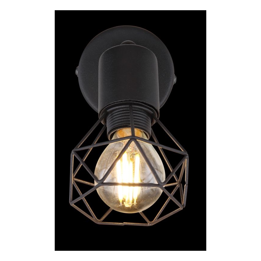 Globo - LED Wandleuchte Spot 1xE14/6W/230V Schwarz