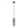 Globo - Pendelleuchte an Kabel 1xE27/25W/230V, bronzefarben, Ø 10,5 cm