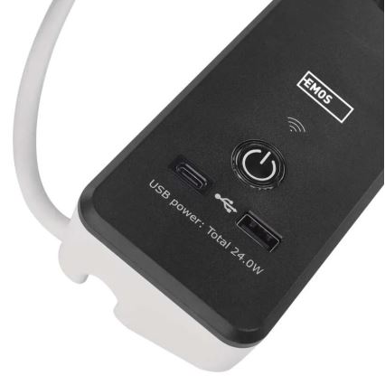 Intelligente Verlängerungsschnur mit Schalter GoSmart 4Z + 1x USB-A + 1x USB-C 2 m Wi-Fi Tuya